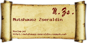 Mutshausz Zseraldin névjegykártya